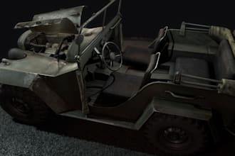 realistic 3d car, 3d vehicle model,military car design,3d car animation,ue5 rig