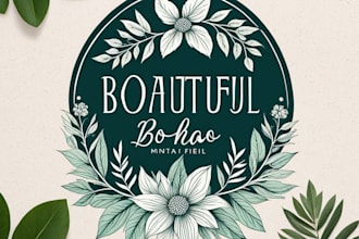 design beautiful botanical boho logo