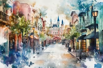 paint landscape environment, concept art, bookcover