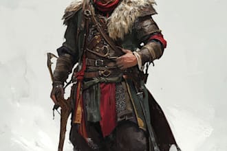 do a d and d character art illustration for you