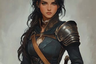 make a d and d character art illustration for you