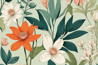 craft a beautiful botanical or floral illustration