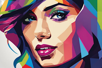 make pop art portrait wpap style