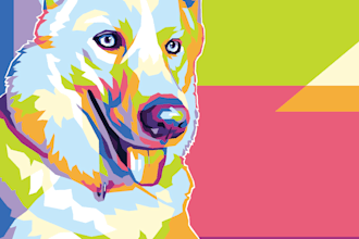 draw your pet and animal into wpap pop art illustration