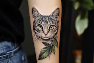 do a unique abstract graphic fine line tattoo design