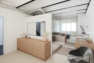 exterior house design, interior commercial building, redesign airbnb rendering