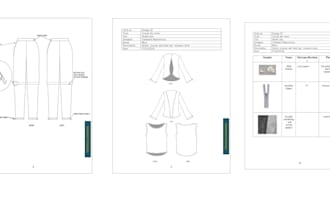 do fashion tech pack technical drawaing