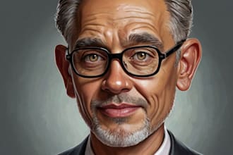 draw digital caricature portraits from photo