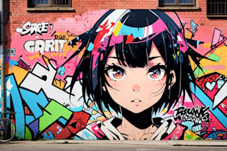 create unique street art graffiti collage