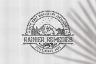 do a modern natural medical logo design healing and harmony