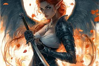 desing a unique dnd character art of your choice