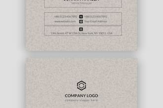 create 2 different business card design with print ready