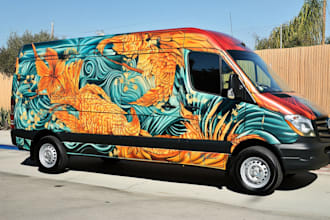 do graphic design vehicle, car, helmet, for sticker wrap