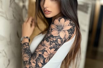 make a custom tattoo sleeve art as you want
