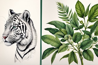 draw animal and botanical illustration