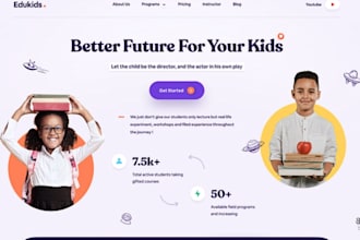 build kindergarten website, daycare website, preschool website,or nursery school
