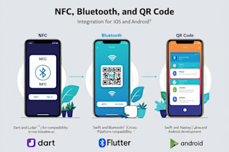 integrate nfc bluetooth or qr code features in ios and android apps
