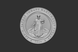 sculpt bas relief 3d coin design 3d miniature 3d medallion 3d printable sculpt