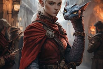 desing your dnd character art or any 2d character