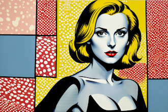 do a retro pop art roy lichtenstein style