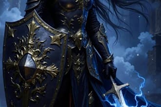 make a character dnd concept art illustration
