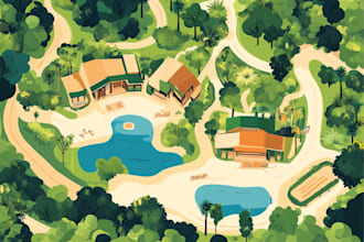 create vector map, city map, site map, event map