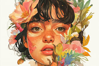 do digital watercolor illustration