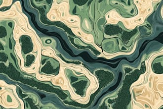 draw a unique vector or fantasy isometric map