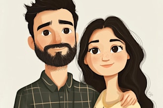 draw cute self portrait, couple, or idol