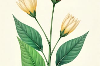 draw botanical line art illustration plant for you