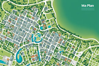 design a map or a site plan vector illustration