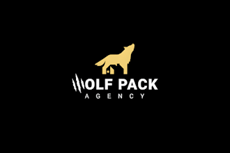 design a professional modern wolf logo