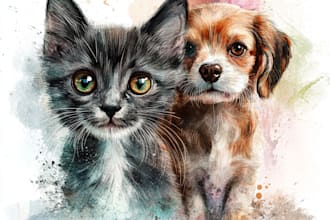 draw realistic portraits of your cat, dog or any pets