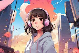 create custom anime cartoon album cover art