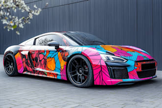 make  vehicle wrap design, car wrap design,