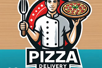 design wonderful pizza delivery boy logo with unlimited revision