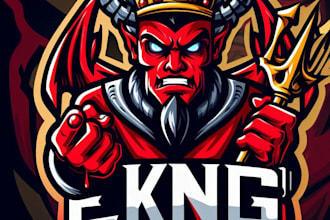 do modern style for king devil e sport mascot logo design service
