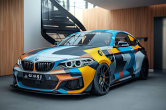 do awesome car wrap, and any vehicle wrap design