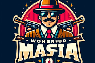 do make wonderful mafia e sport mascot logo design service