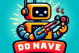 do make new style for robot game service logo design