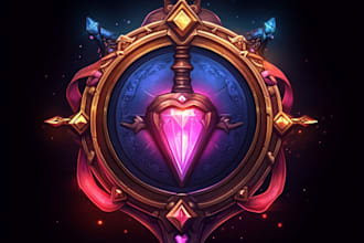 make a custom fantasy, rpg, sci fi animated game logo