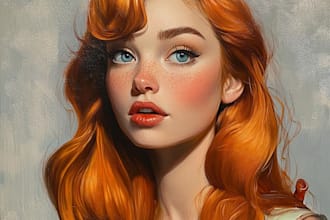 make a portrait in semi realism disney cartoon style