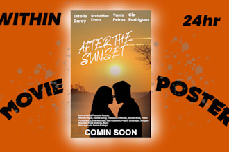 create refined movie poster and film poster design in 24hr