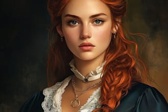 do a portrait in semi realism disney cartoon style