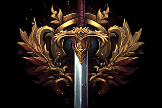 make medieval, fantasy, rpg, rustic, scifi and game logo