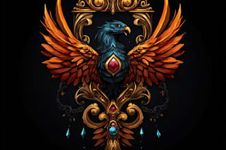 make a unique medieval, fantasy, rpg logo design