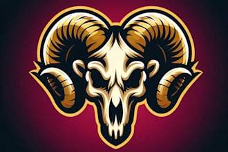 do outstanding ram skull mascot logo design service