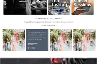 website for an entertainment complex