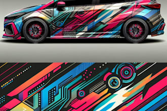 design car wrap, vehicle wrap design