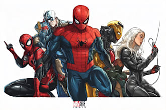 make a dc or marvel style comic book superhero or villain character